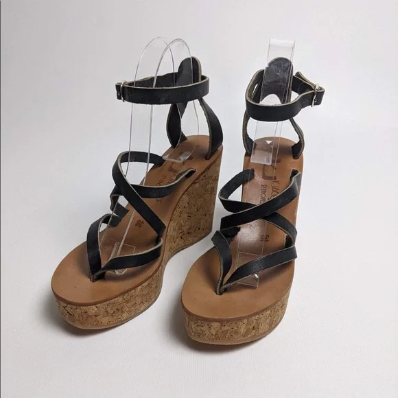 K. Jacques Cunegonde Wedge Sandals - sz 36